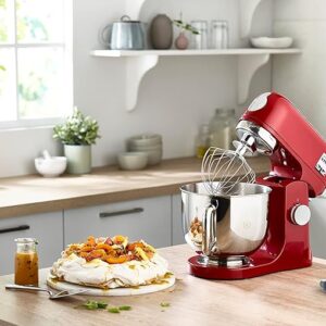 KENWOOD -Trevonix | Robot Pâtissier kMix – 5L, Acier Inoxydable Rouge, Design Élégant, Moteur Haute Performance