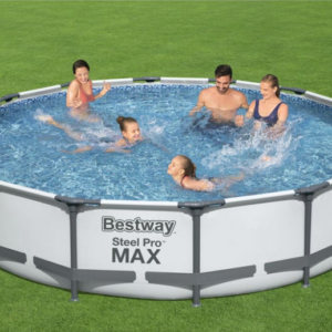 Bestway Steel Pro Max-Myrelva | Piscine Tubulaire Spacieuse – 427x84 cm, Cadre Acier, Filtre à Eau Haute Capacité