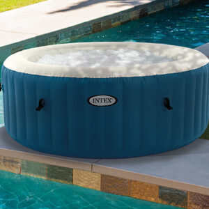 INTEX-Kélira | Spa Gonflable – Rond, 4 Places, 180x66 cm, Massage Relaxant