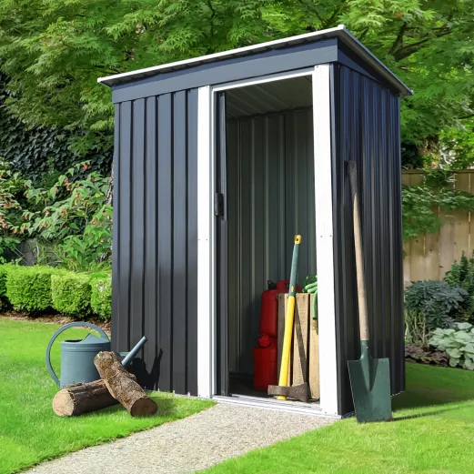 Celandine™ | Gartenhaus 1,3 m² Grau aus verzinktem Stahl