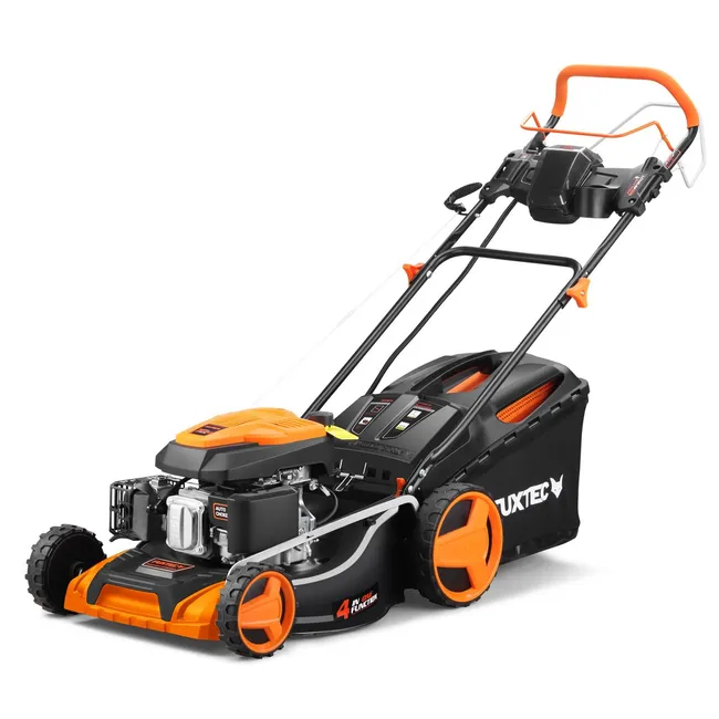 FUXTEC FX-Eltreon | Hochleistungs Rasenmäher - 6 PS, 51cm Messer, selbstfahrend, müheloser Start & 60L Behälter
